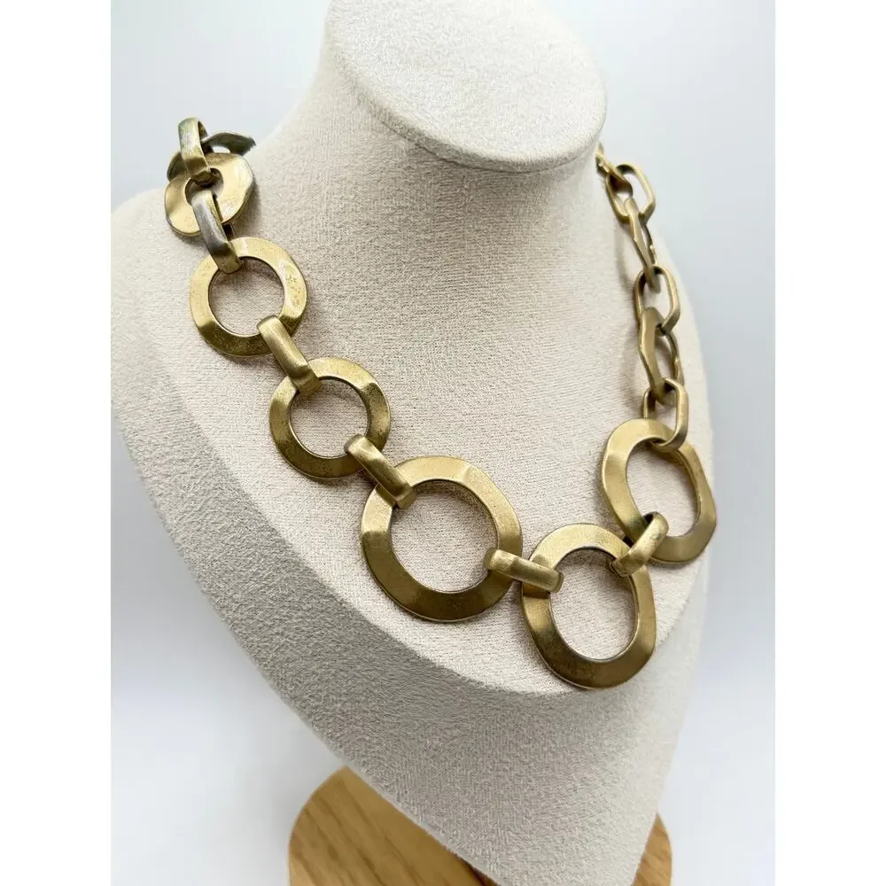 Gold Link Necklace Set – 2 Pc Statement Chains